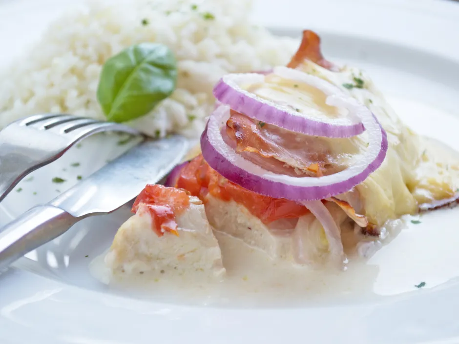 Putenschnitzel überbacken