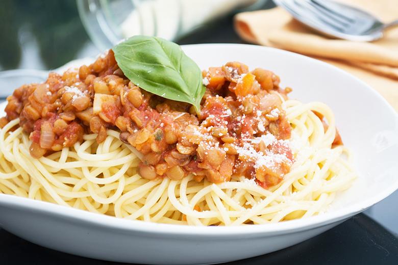 Schnelle Linsenbolognese