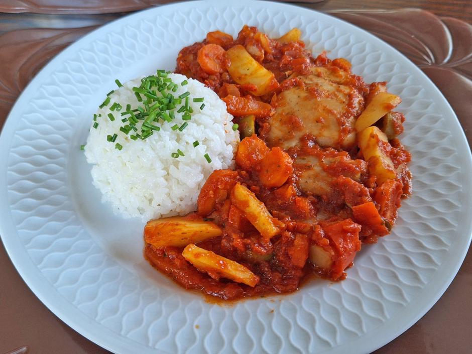 Hähnchen-Gemüsepfanne