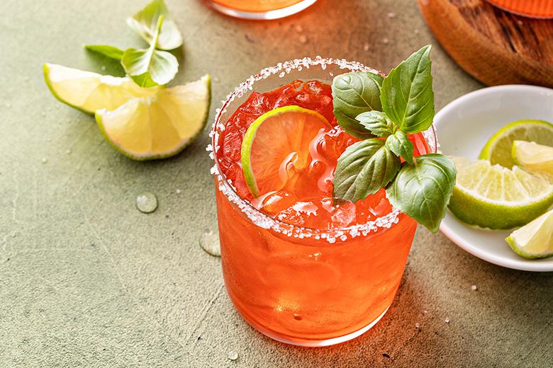 Erdbeer-Basilikum Margarita