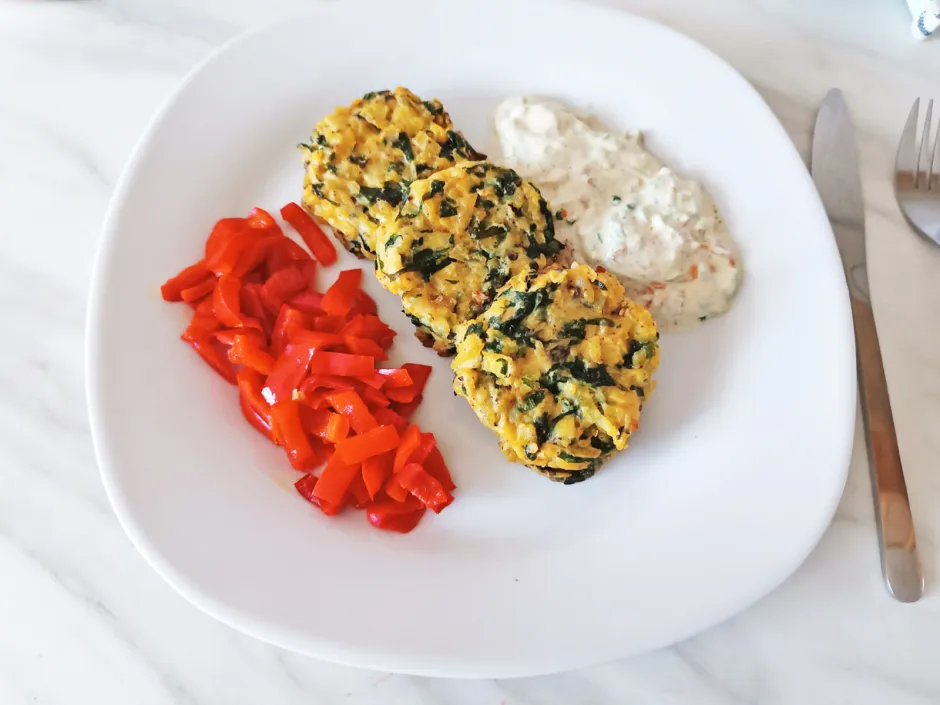 Kartoffell-Bärlauchlaibchen aus der Heißluftfritteuse