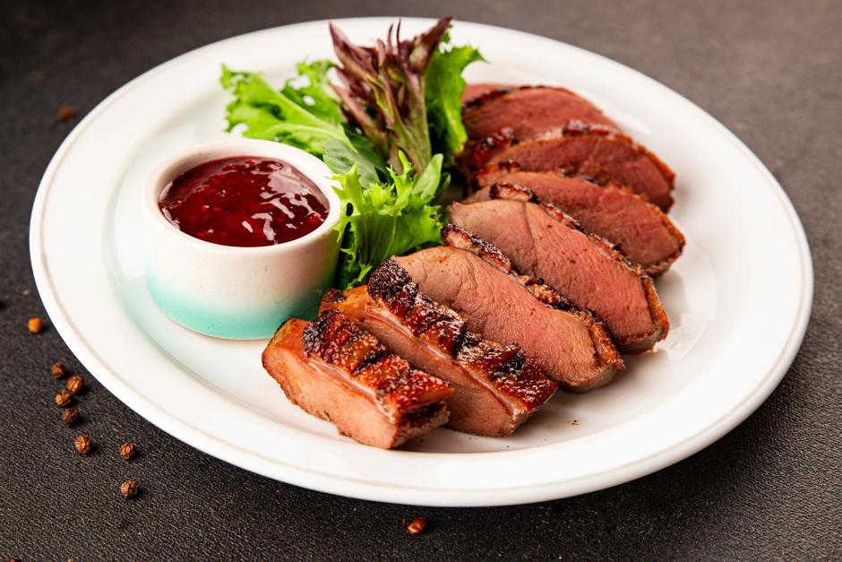 Entenbrust rosa gebraten