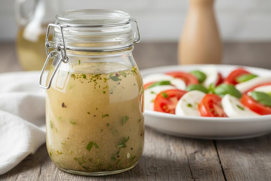 Dressing aus Mozzarella-Lake