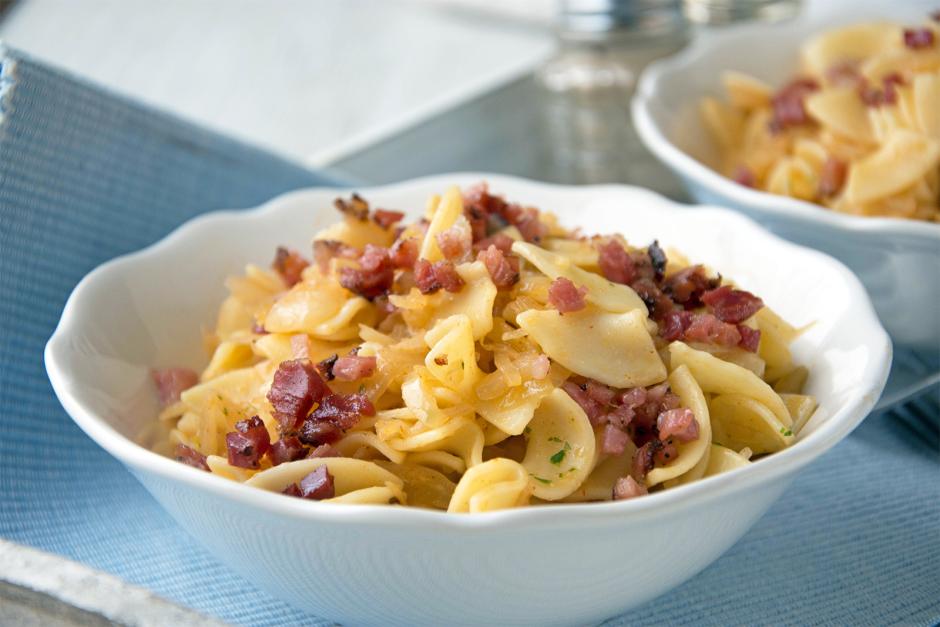 Krautfleckerl mit Speck