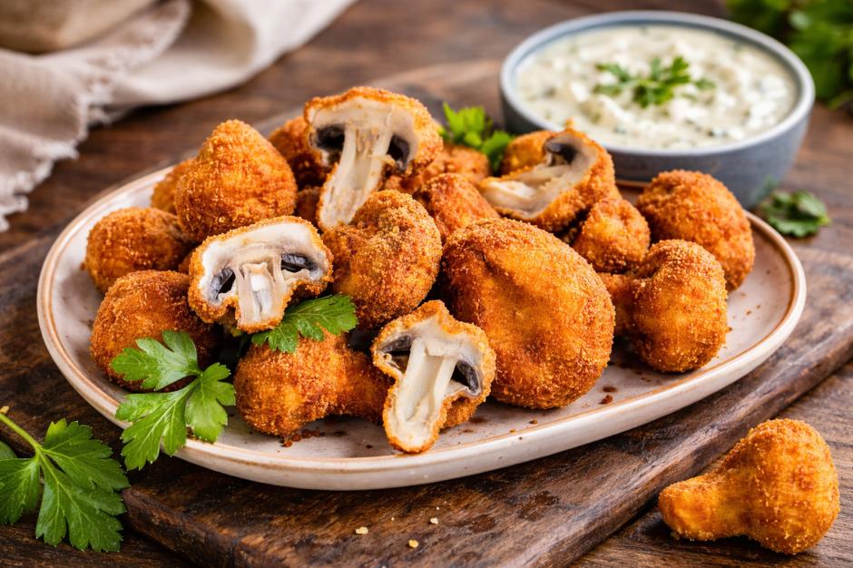 Gebackene Champignons mit Sauce Tartare