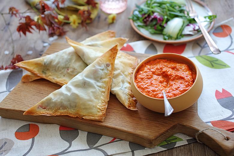 Knusprige Filoteig Dreiecke