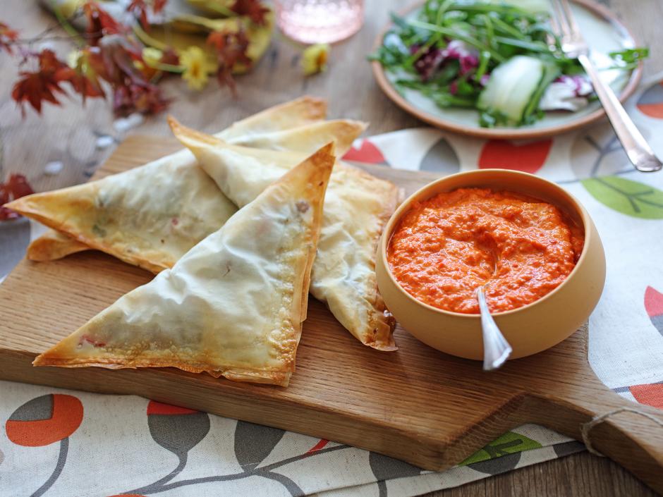 Knusprige Filoteig Dreiecke