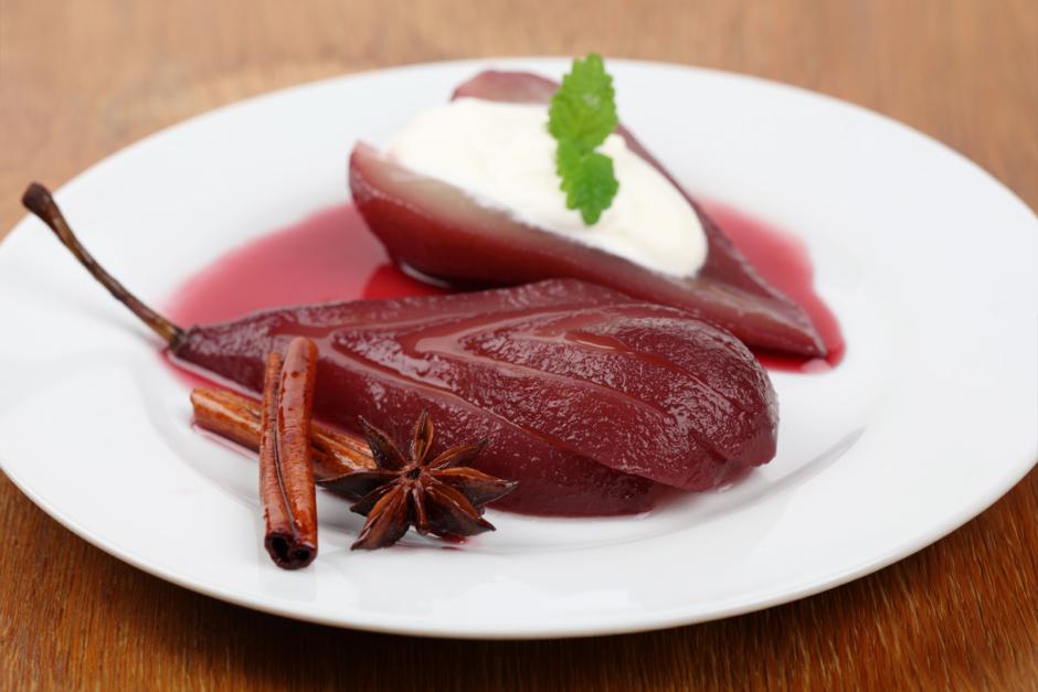 Lebkuchencreme mit Glühweinbirne