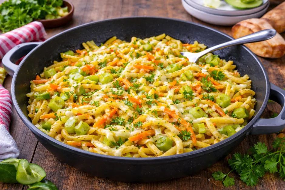 Vegetarische Sp&auml;tzlepfanne