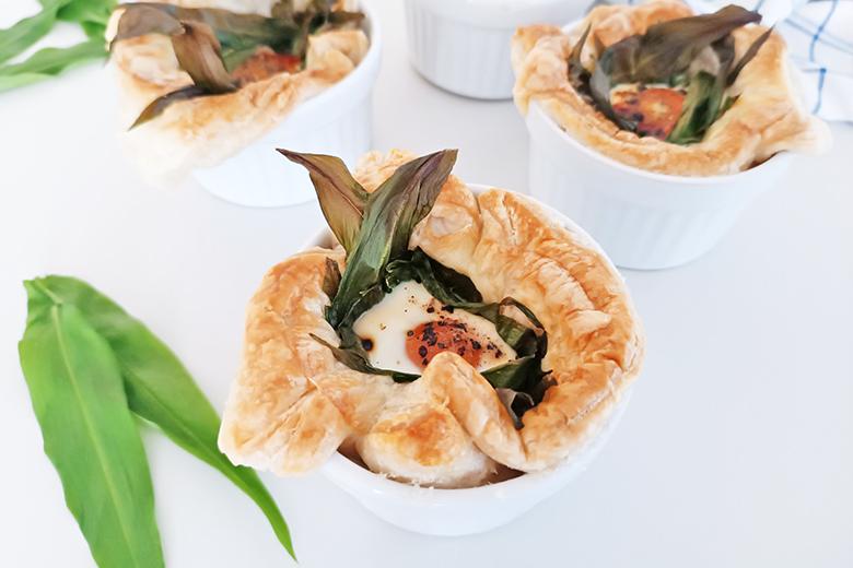 Bärlauchnest mit Ei