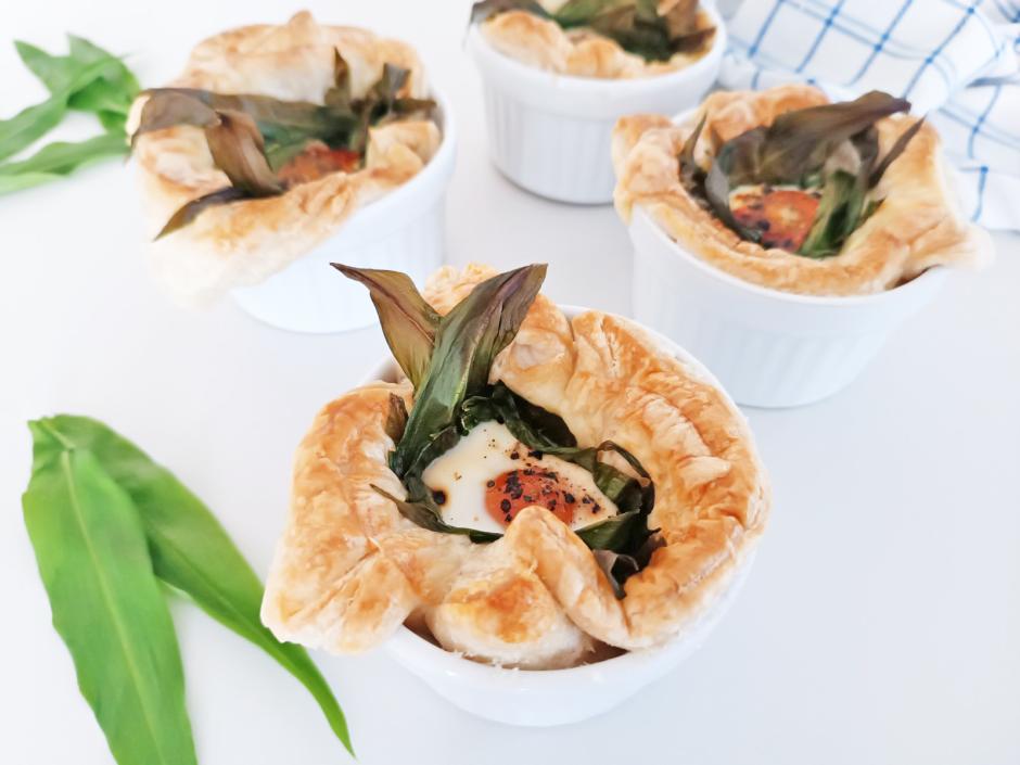 Bärlauchnest mit Ei