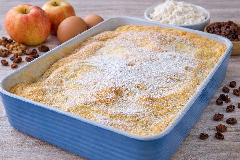Topfenauflauf mit Apfel