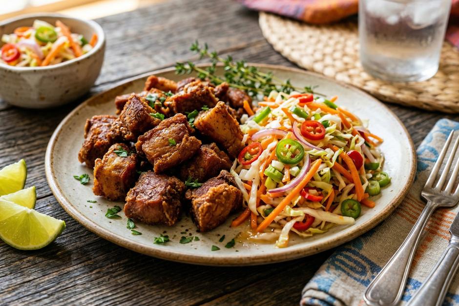 Haitianischer Griot mit Pikliz