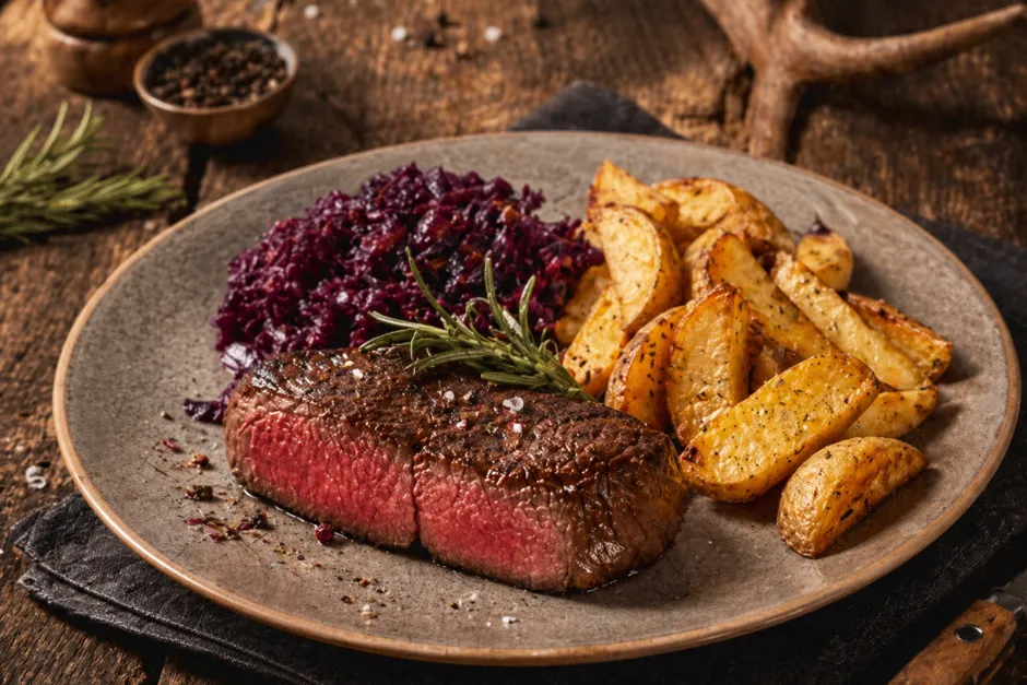 Hirschr&uuml;ckensteak