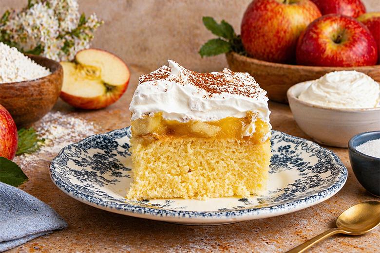 Blechkuchen mit Apfelcreme