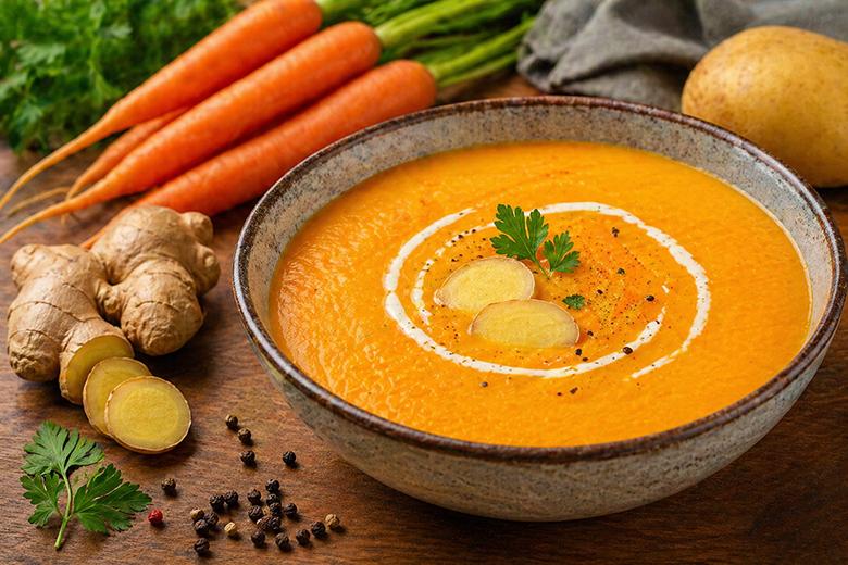 Karottensuppe mit Ingwer