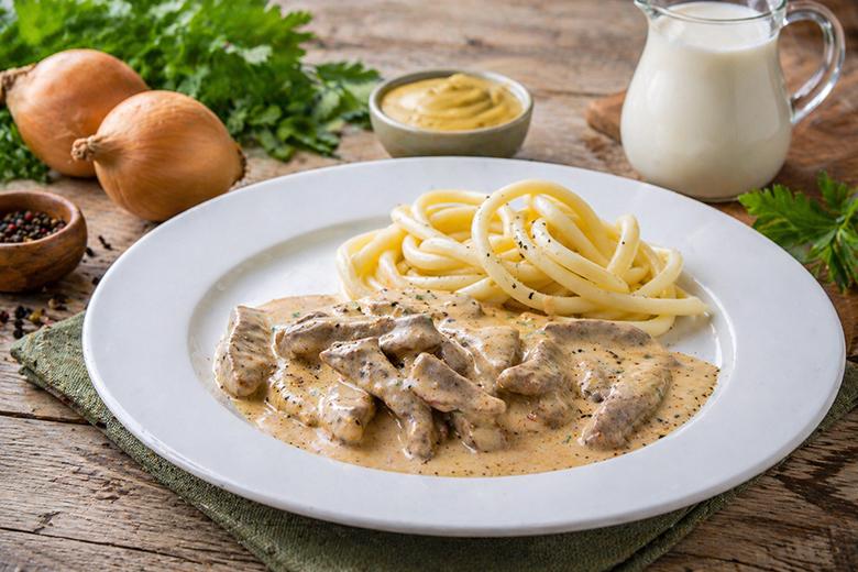 Rindfleisch-Geschnetzeltes mit Schlagobers