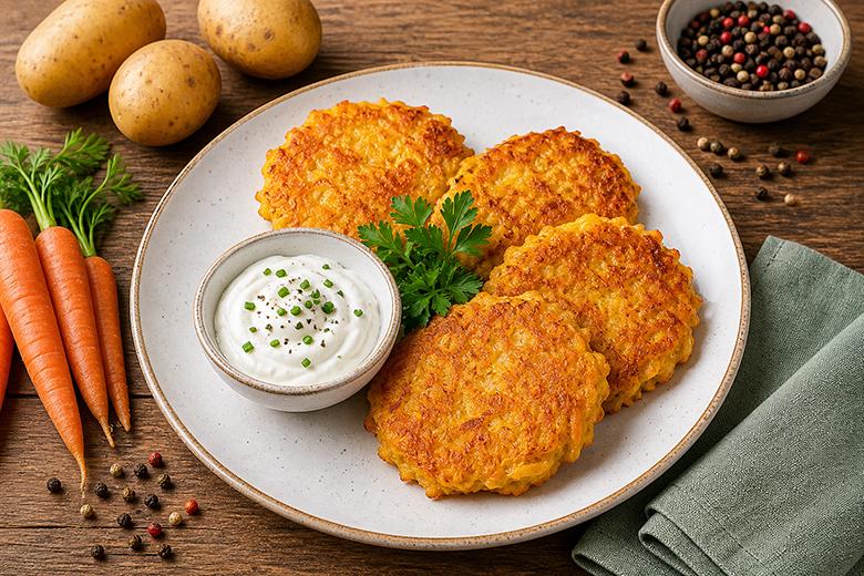 Kartoffel-Karotten-Puffer