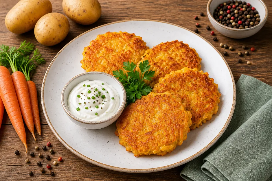 Kartoffel-Karotten-Puffer