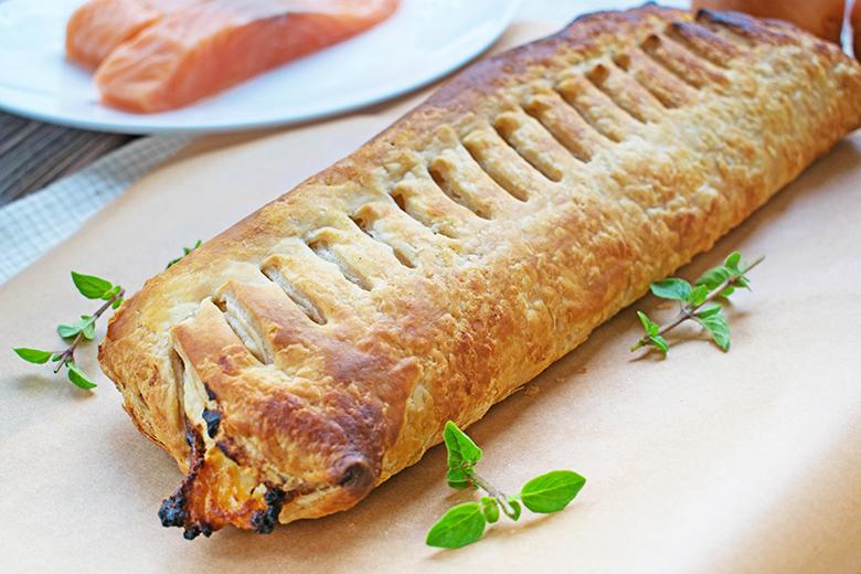 Karfiolstrudel mit Fisch