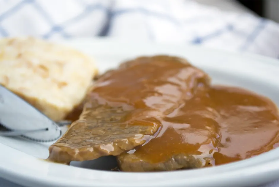 Geschmortes Rinderschnitzel