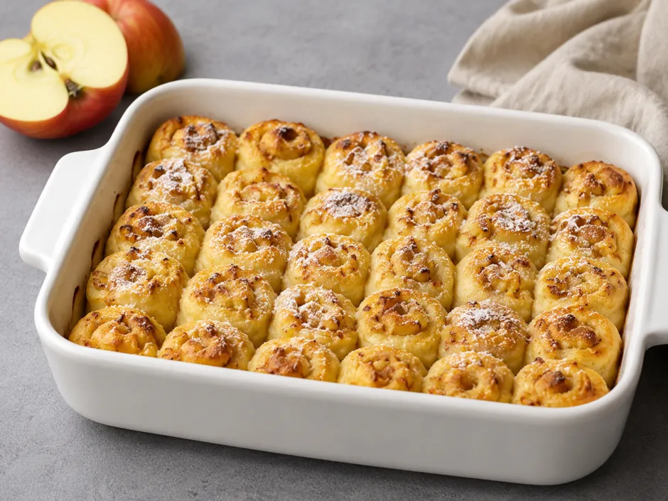 Apfel-Zimt-Rollen aus Kartoffelteig