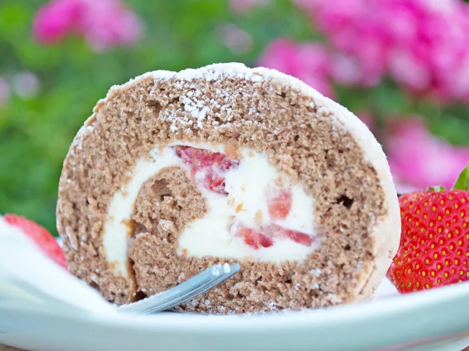 Schoko-Erdbeeren Rolle