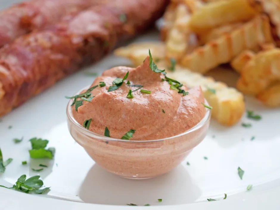 Rote Fondue-Sauce