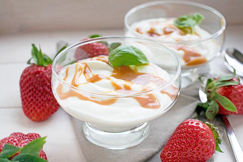 Topfen-Karamell Dessert