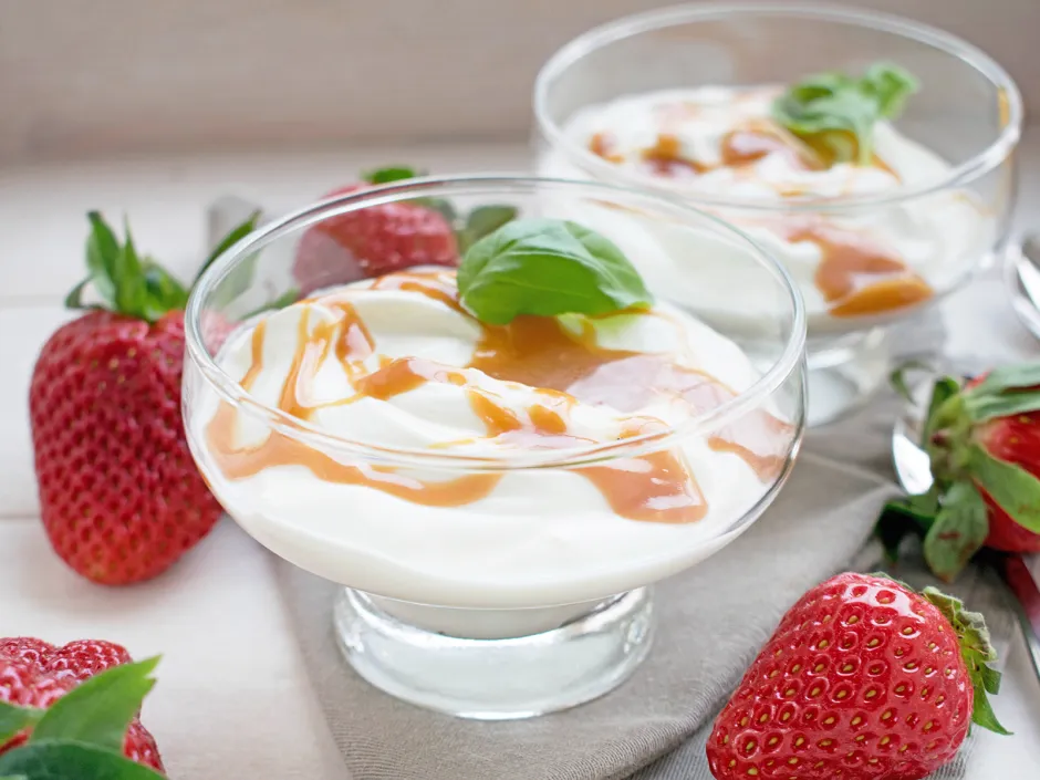 Topfen-Karamell Dessert
