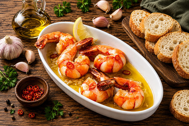 Garnelen mit Knoblauch
