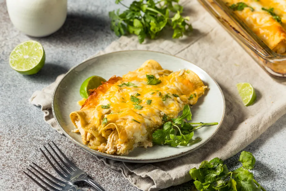 Hühner-Enchiladas mit Tomatillo-Salsa