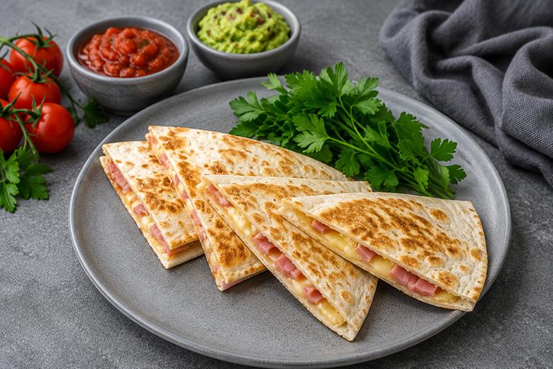 Quesadillas mit Schinken und Käse