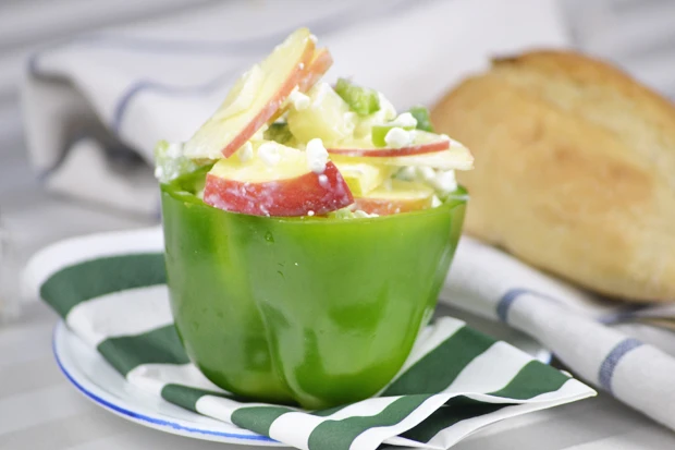 Apfelsalat mit Frischk&auml;se