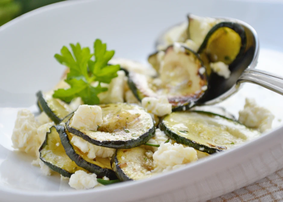 Gebratene Zucchini mit K&auml;se