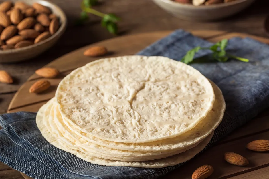Low-Carb Tortillas aus Mandelmehl