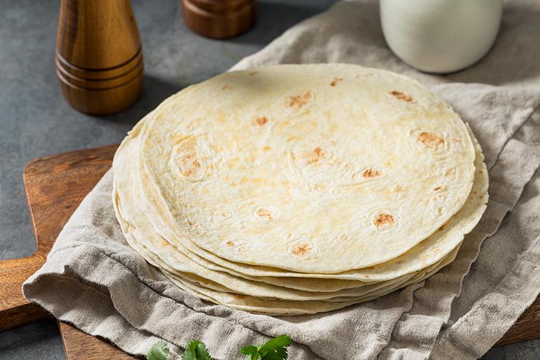 Low-Carb Tortillas aus Sonnenblumenmehl