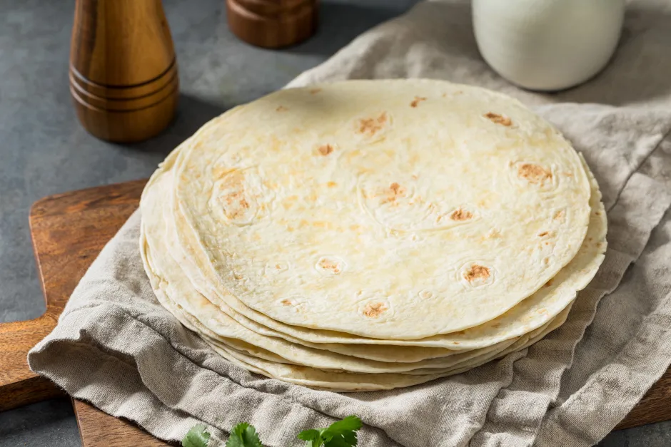 Low-Carb Tortillas aus Sonnenblumenmehl