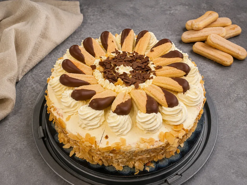 Malakoff-Torte mit Haselnusscreme