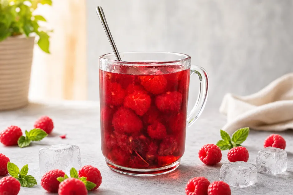 Sommerliche Himbeerbowle