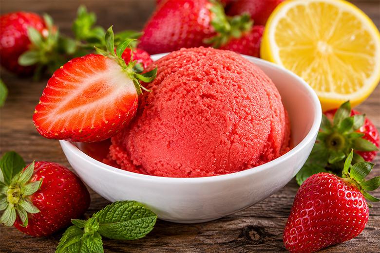 Erdbeer-Sorbet
