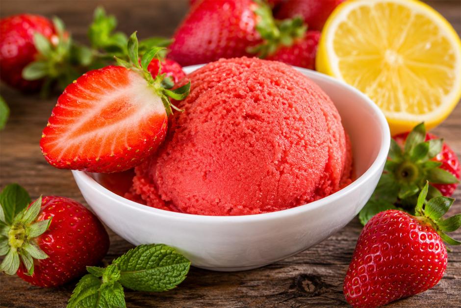 Erdbeer-Sorbet