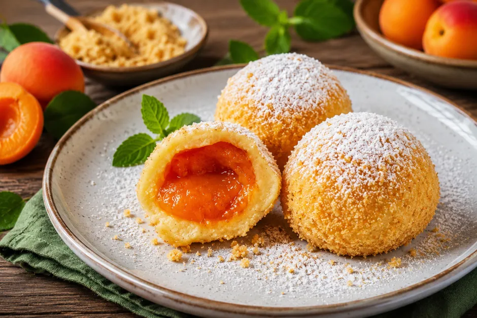 Marillenkn&ouml;del mit Kartoffelteig