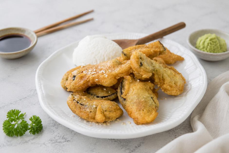Gemüse Tempura mit Wasabi