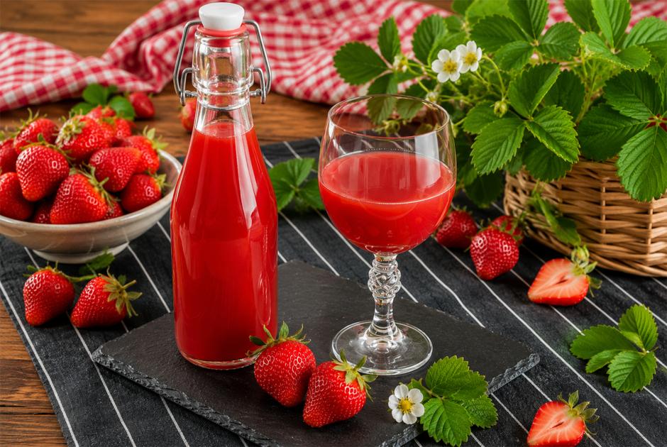 Erdbeersaft gekocht