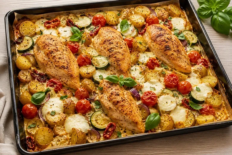 Hühnchen Toskana vom Blech