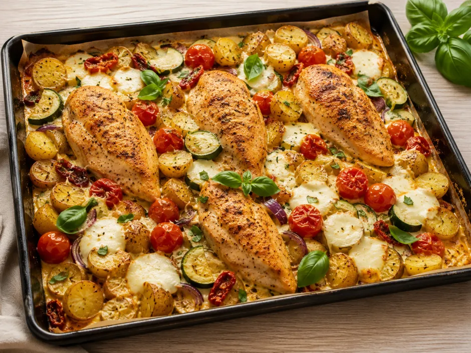 Hühnchen Toskana vom Blech
