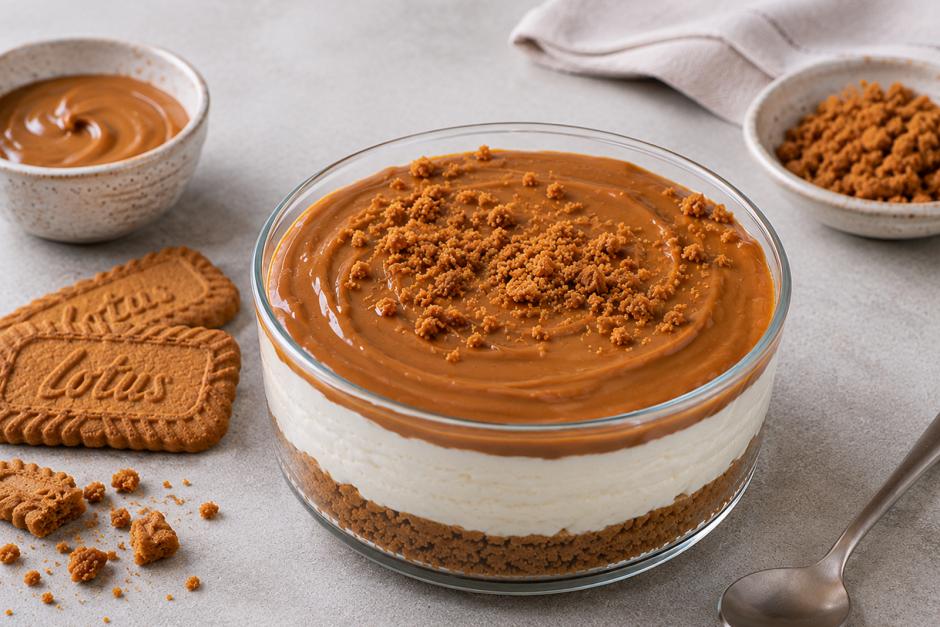 High Protein Karamellkeks-Kuchen