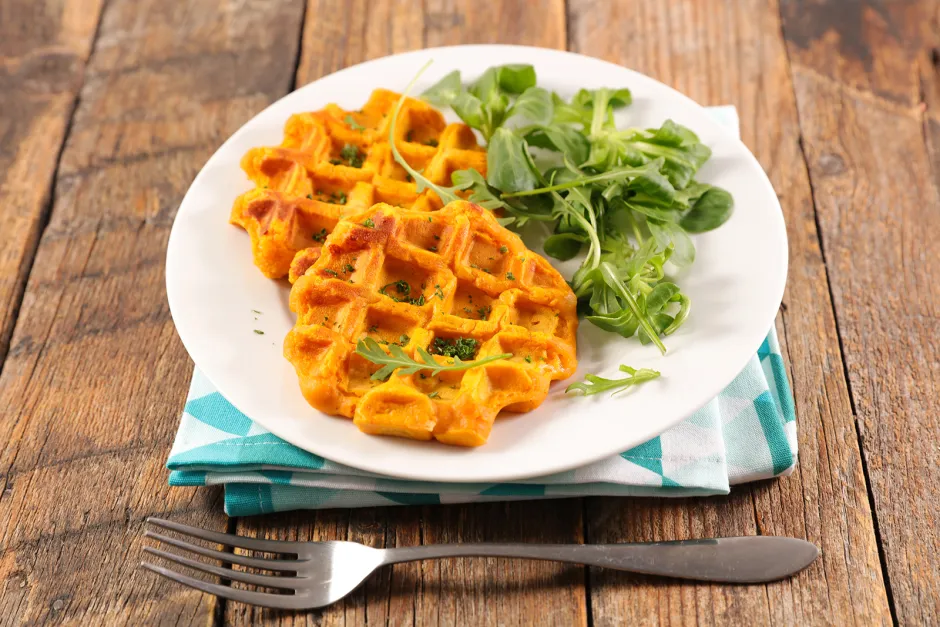 Süßkartoffel Waffeln