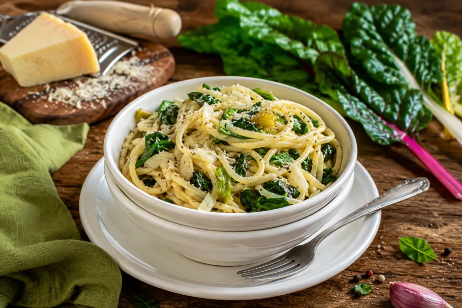 Spaghetti mit Mangold
